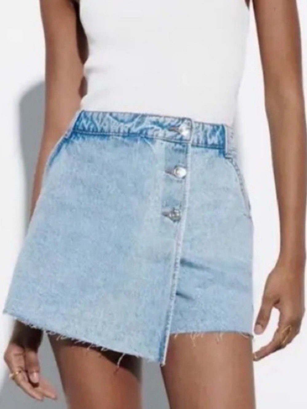 Zara denim jean mini skort